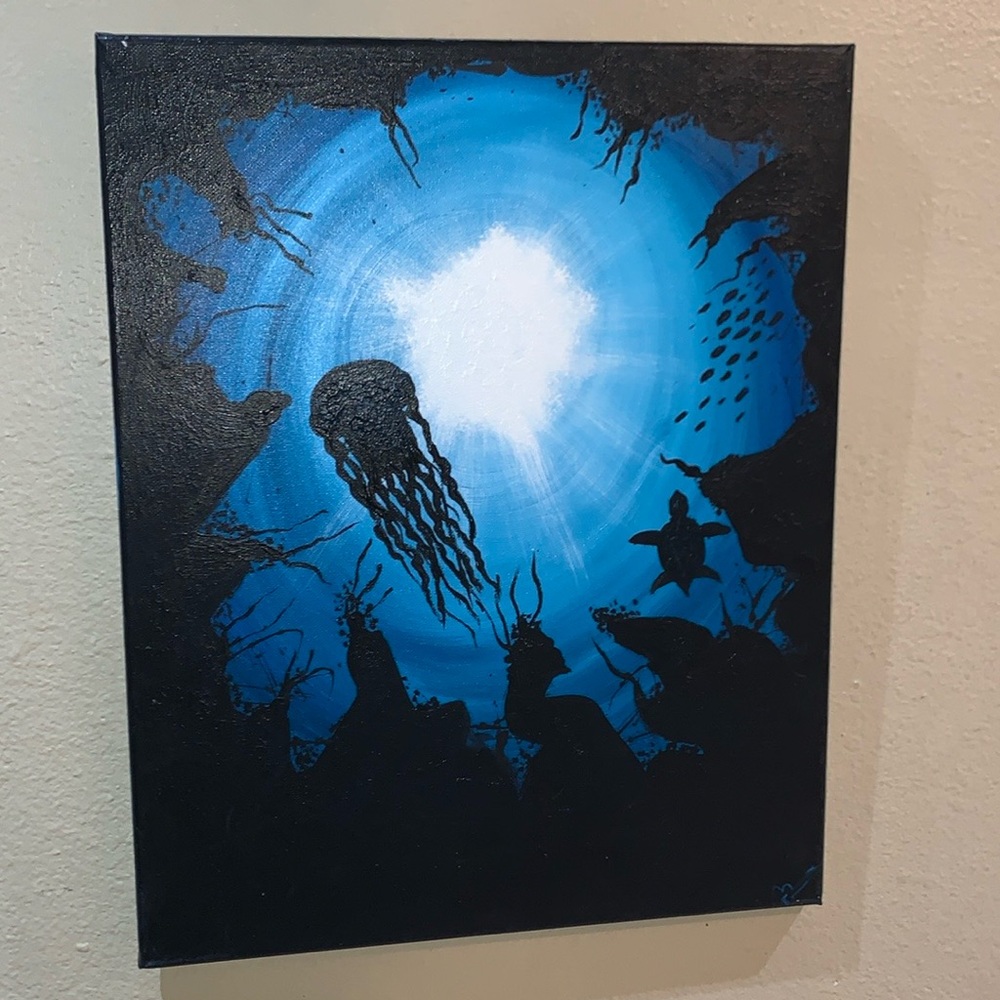 My Acrylic Paintings on Canvas Under the Sea
All canvases are 20 x 16in - Picture 4 of 10